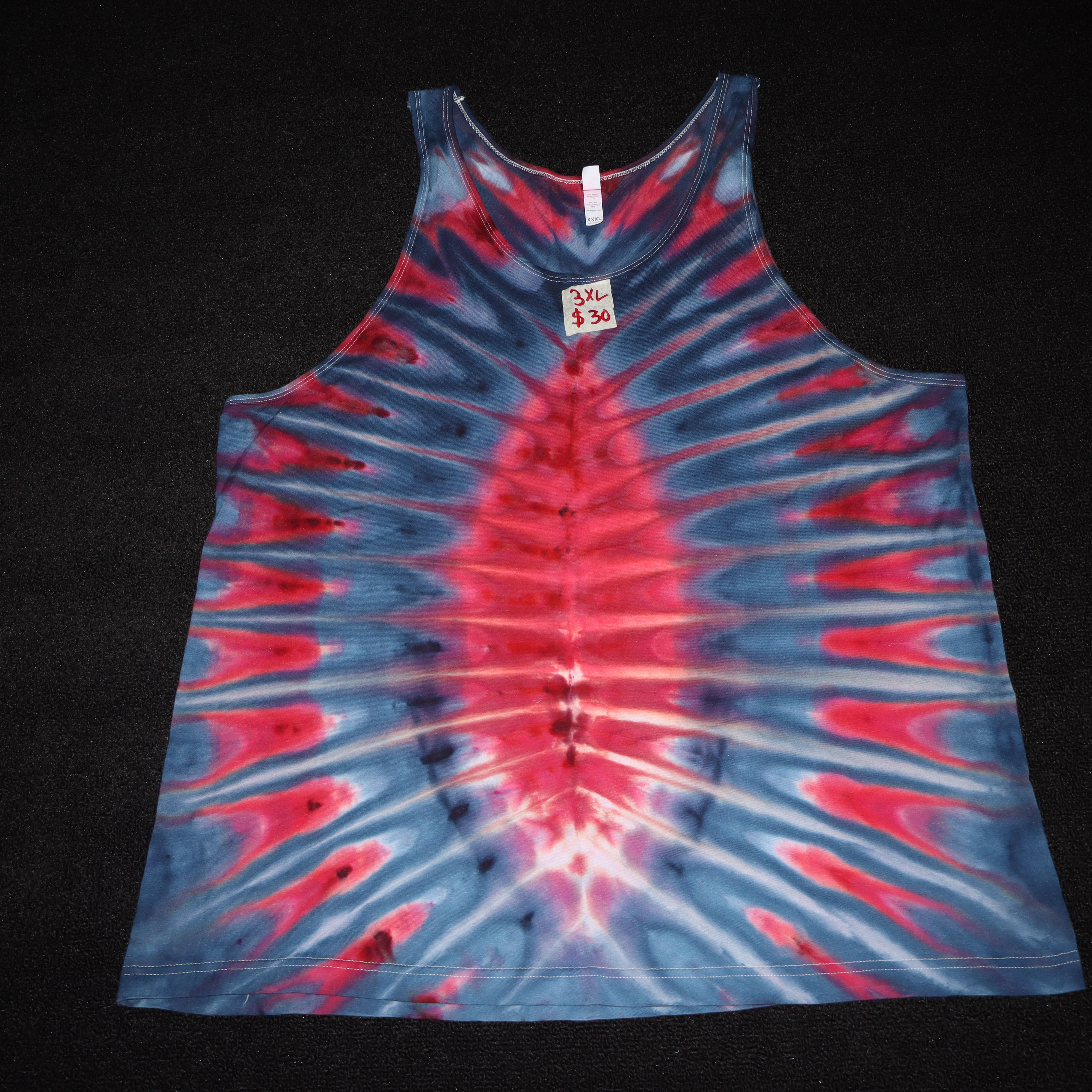 3XL Tie-Dye Ice Dyed Tank Top