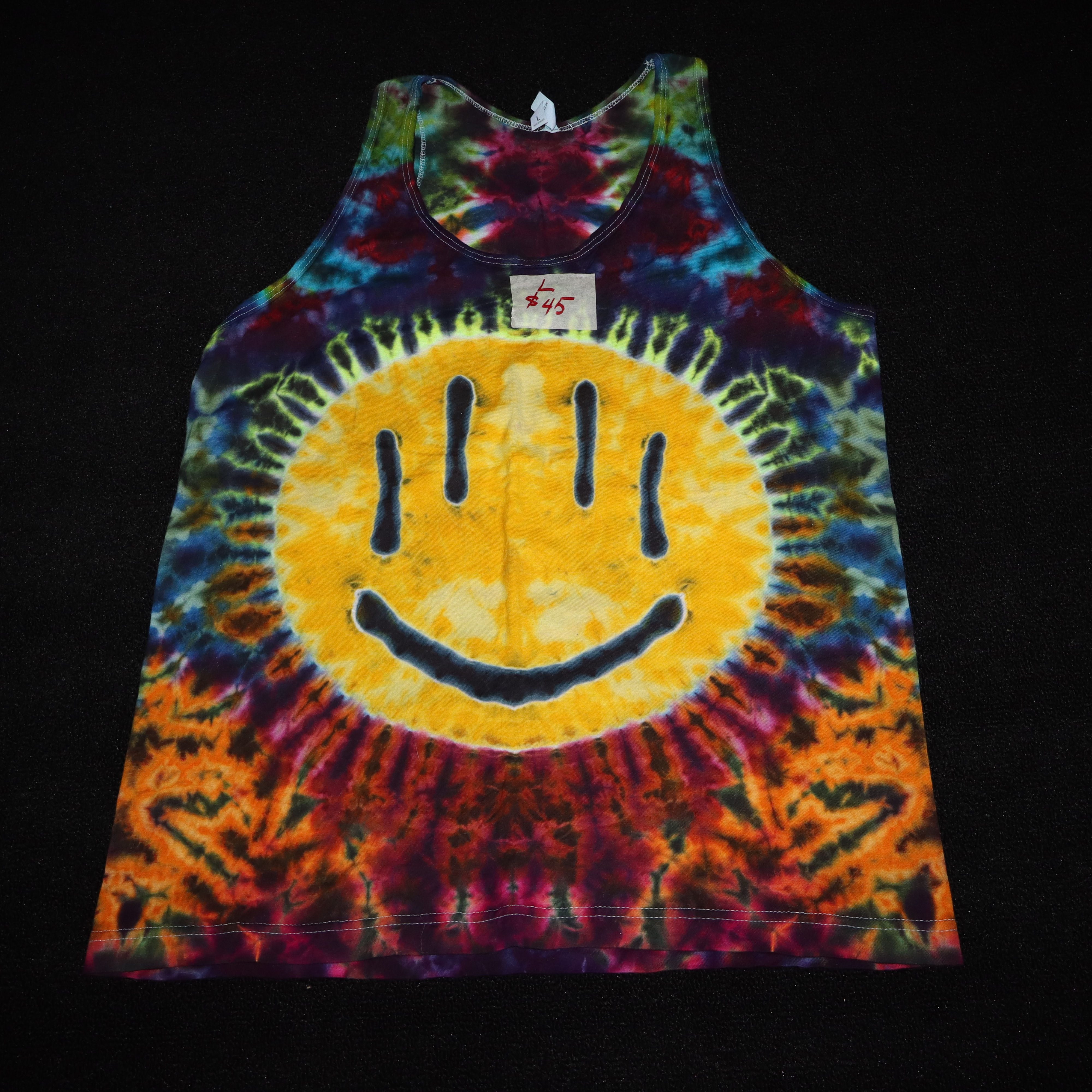 Large Tie-Dye Tripsitter Smiley Tank Tip