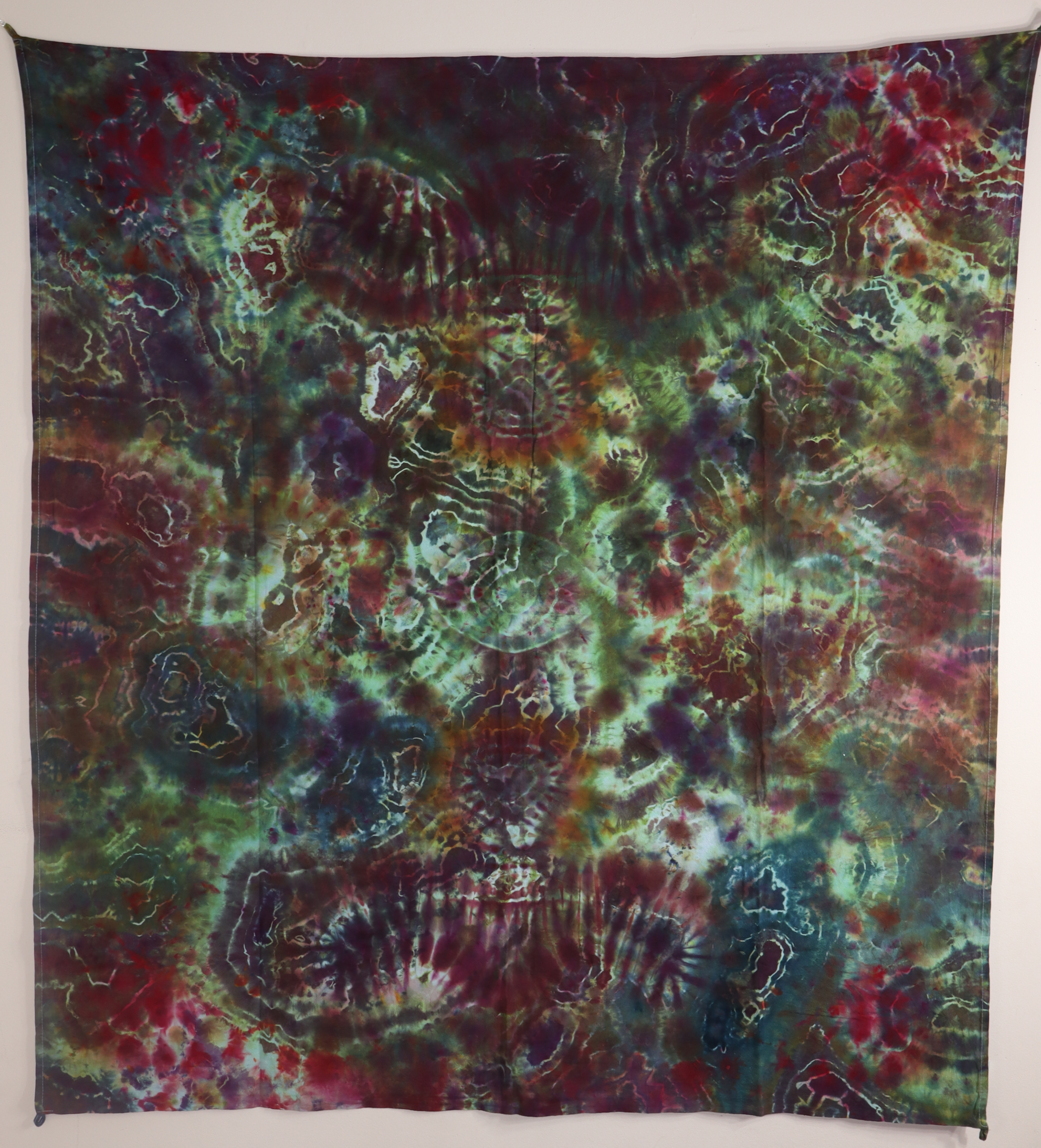 Ice Dyed Abstract Chaos Geode Tapestry