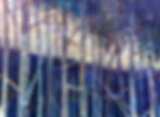 Detail of a cold wax painting of a forest