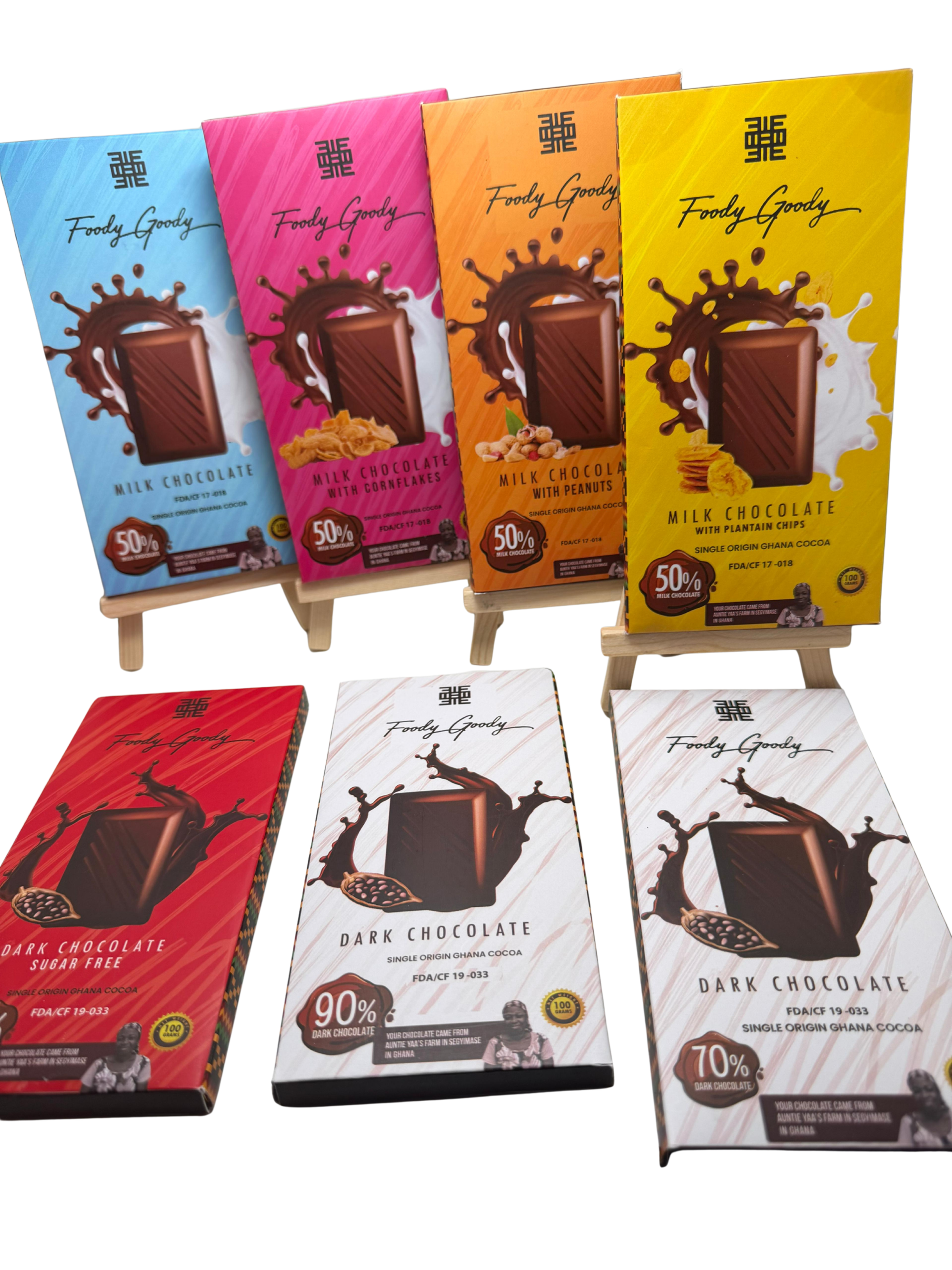 Tablettes de chocolat 100g Made in Ghana (7 variétés)