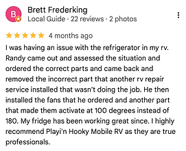Review for Playn Hooky Mobile RV by Brett Frederking
