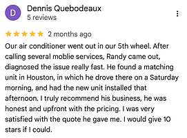 Review for Playn Hooky Mobile RV by Dennis Quebodeaux