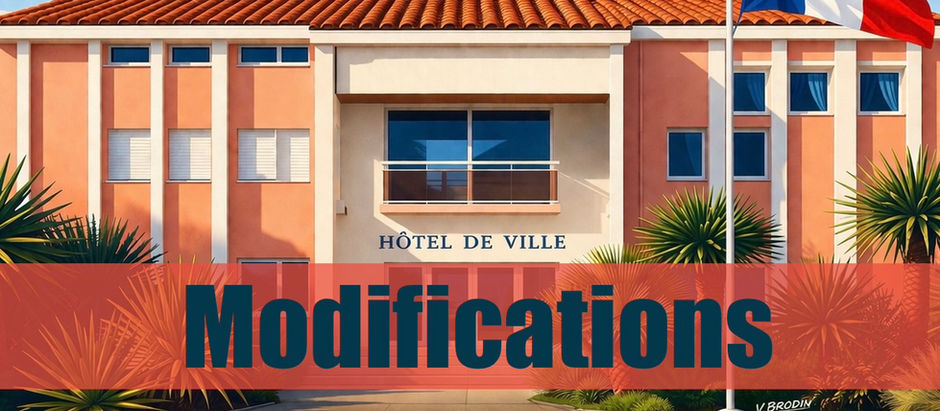 MODIFICATIONS Conseil municipal jeudi 2 avril 2026 - Hôtel de ville salle du Conseil
