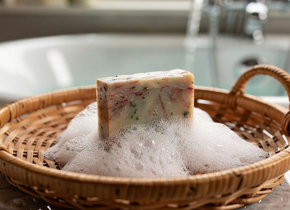 Mistletoe Magic - Merry Mistletoe handcrafted soap bar with suds