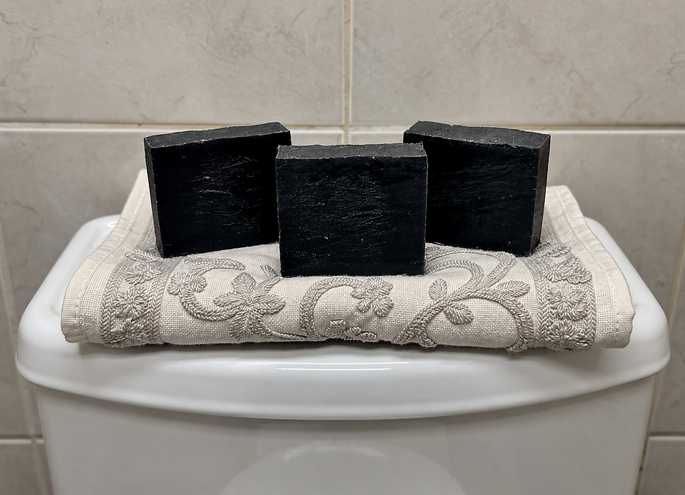 Mountain Mist - Peppermint & Tea Tree handcrafted soap bar on towel