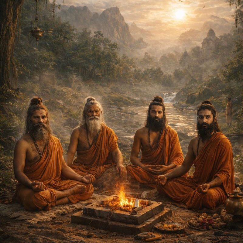 The philosophical lineage of Advaita Vedanta: “You are that.”