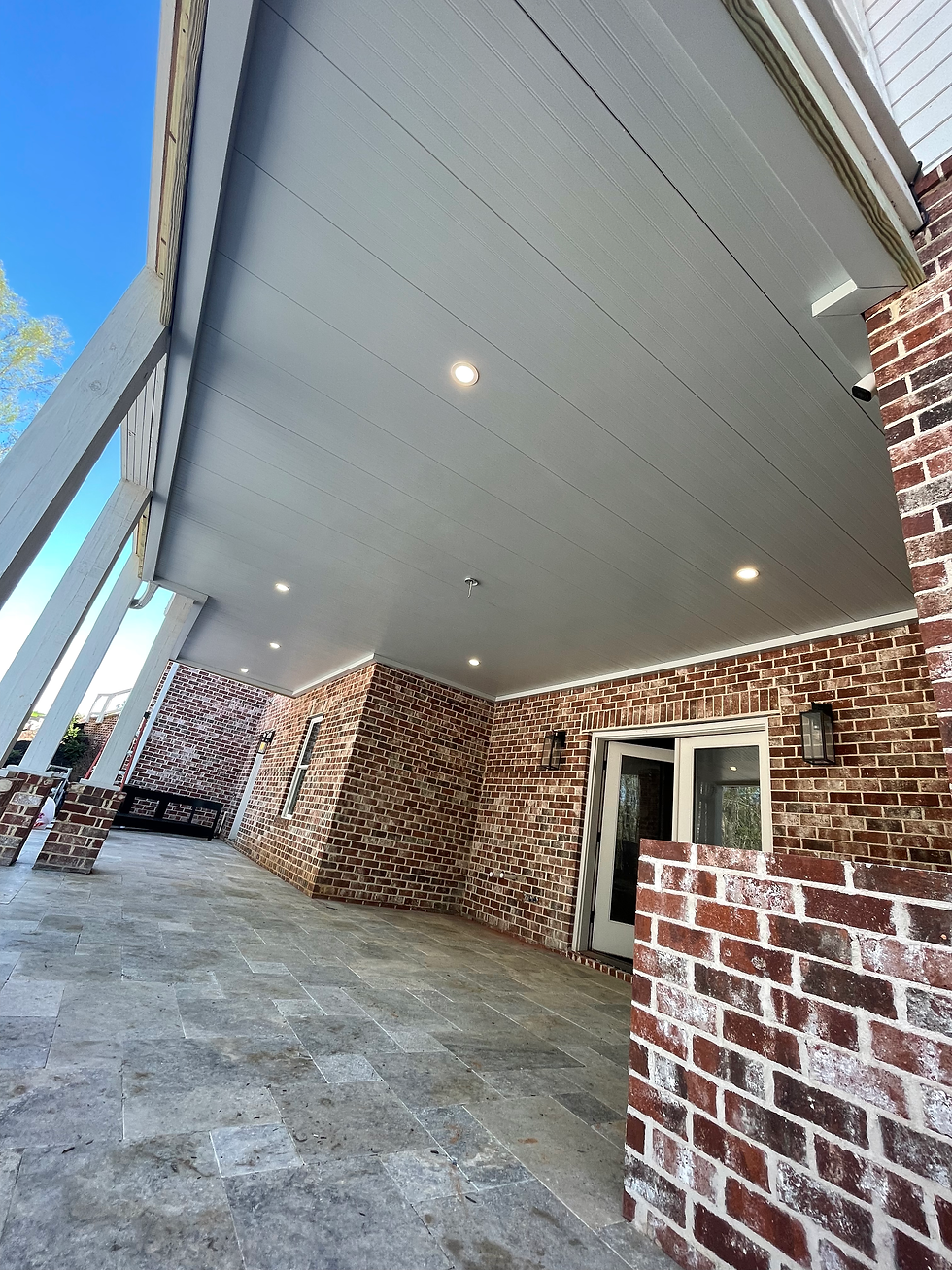 Gray Beadboard Undercover Systems Waterproof Under-Deck Ceiling