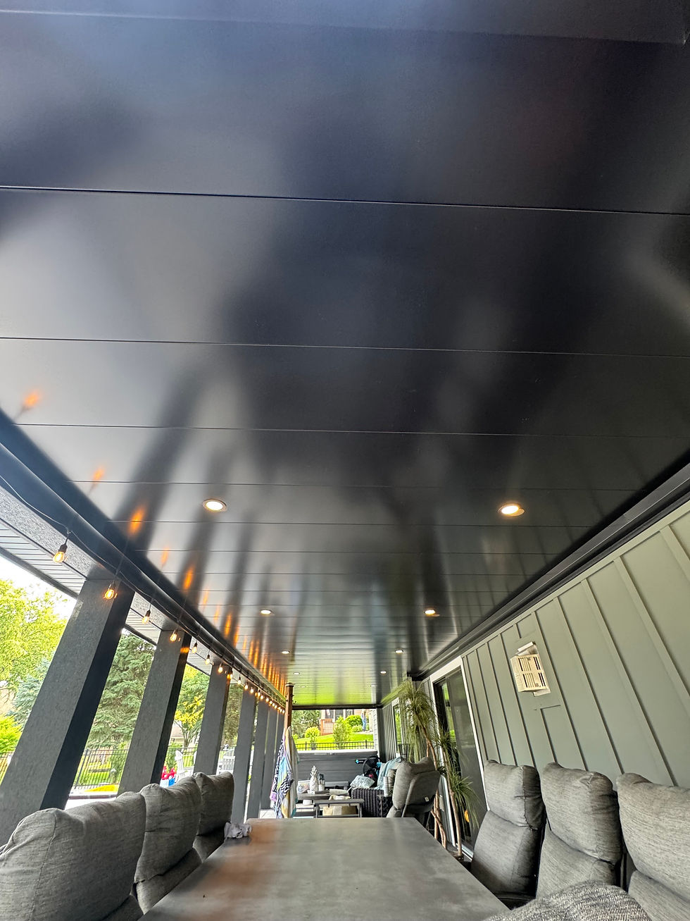 Black Smooth Undercover Systems Waterproof Under-Deck Ceiling