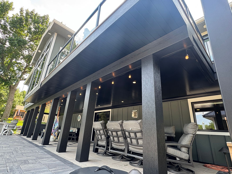 Black Smooth Undercover Systems Waterproof Under-Deck Ceiling