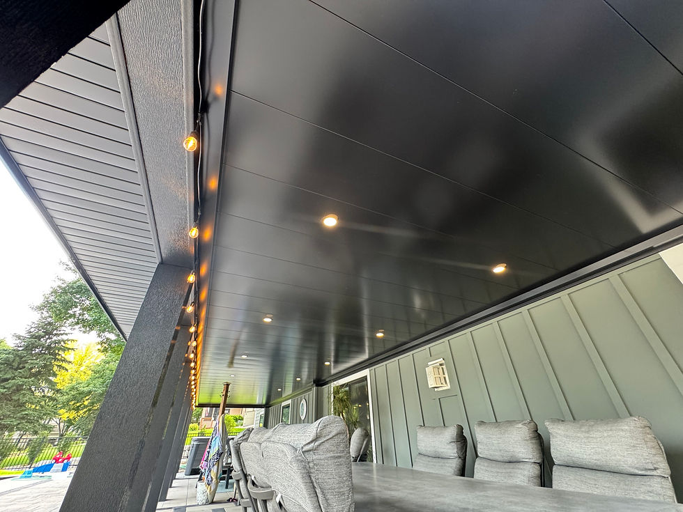 Black Smooth Undercover Systems Waterproof Under-Deck Ceiling