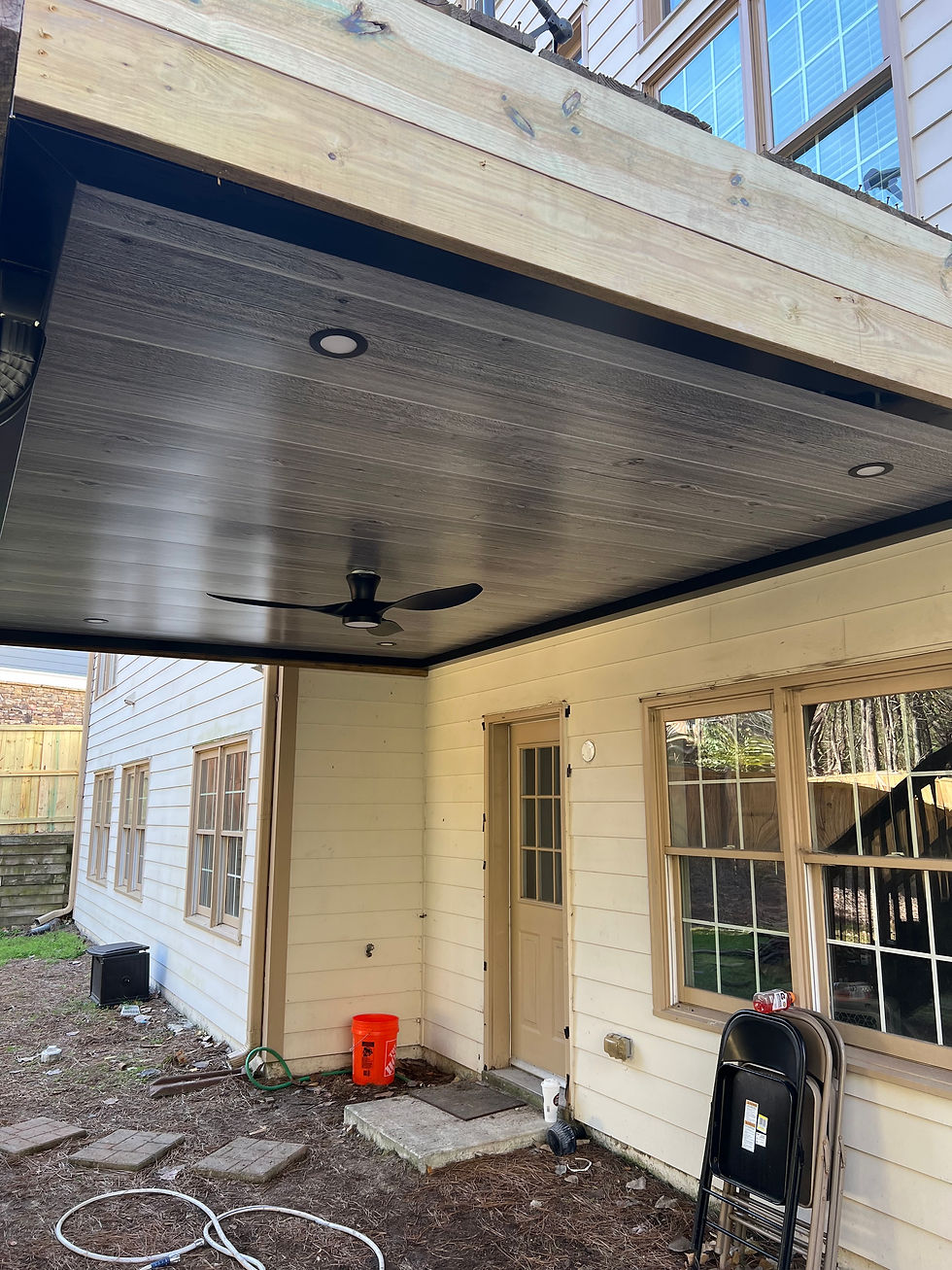 Whitewash Cedar Undercover Systems Waterproof Under-Deck Ceiling