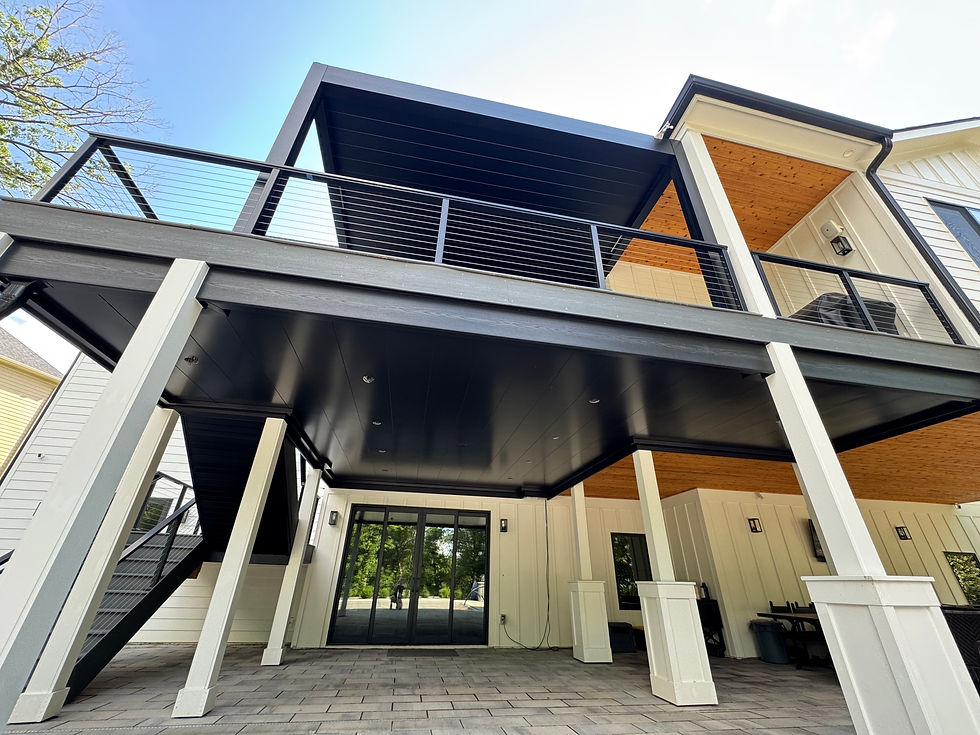 Black Smooth Undercover Systems Waterproof Under-Deck Ceiling