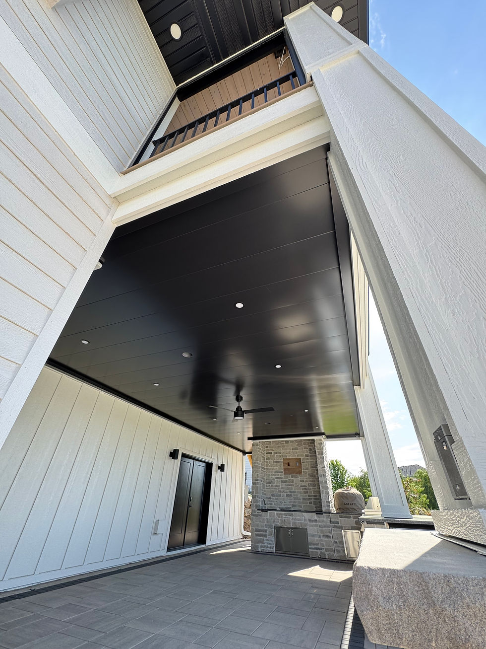 Black Smooth Undercover Systems Waterproof Under-Deck Ceiling