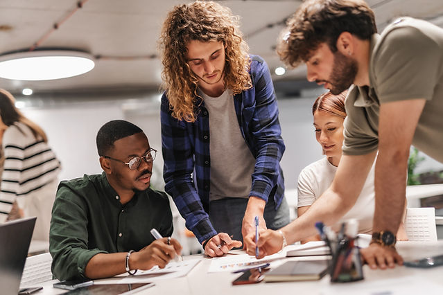 Young people in a meeting
