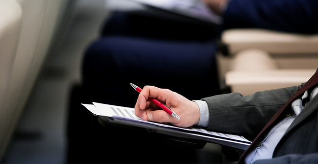 Man making notes