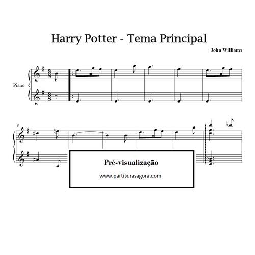HARRY POTTER Tema Principal piano (PARTITURA) Partituras Agora