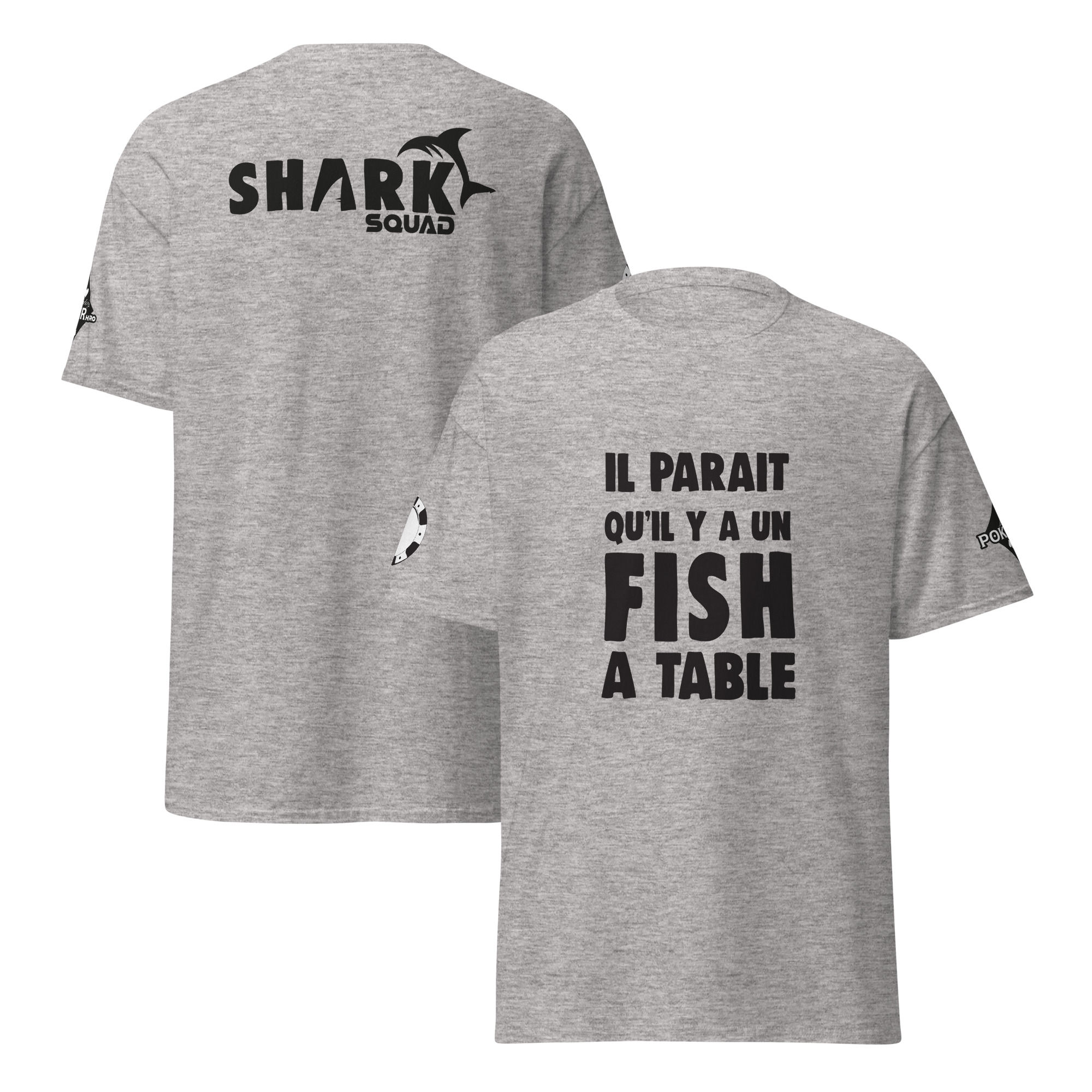 SHARK SQUAD FISH A TABLE Unisex classic tee