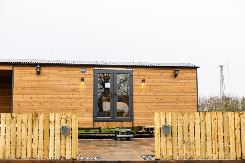 shepherd's hut glamping lancashire