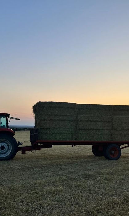 tractor on Woodhall farm glamping pod yorkshire whitby