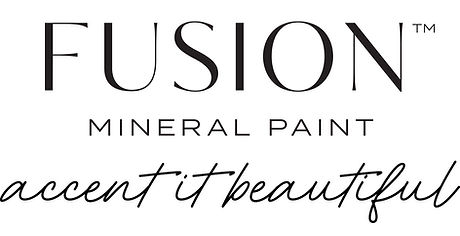 Fusion Mineral paint logo, accent it beautiful.