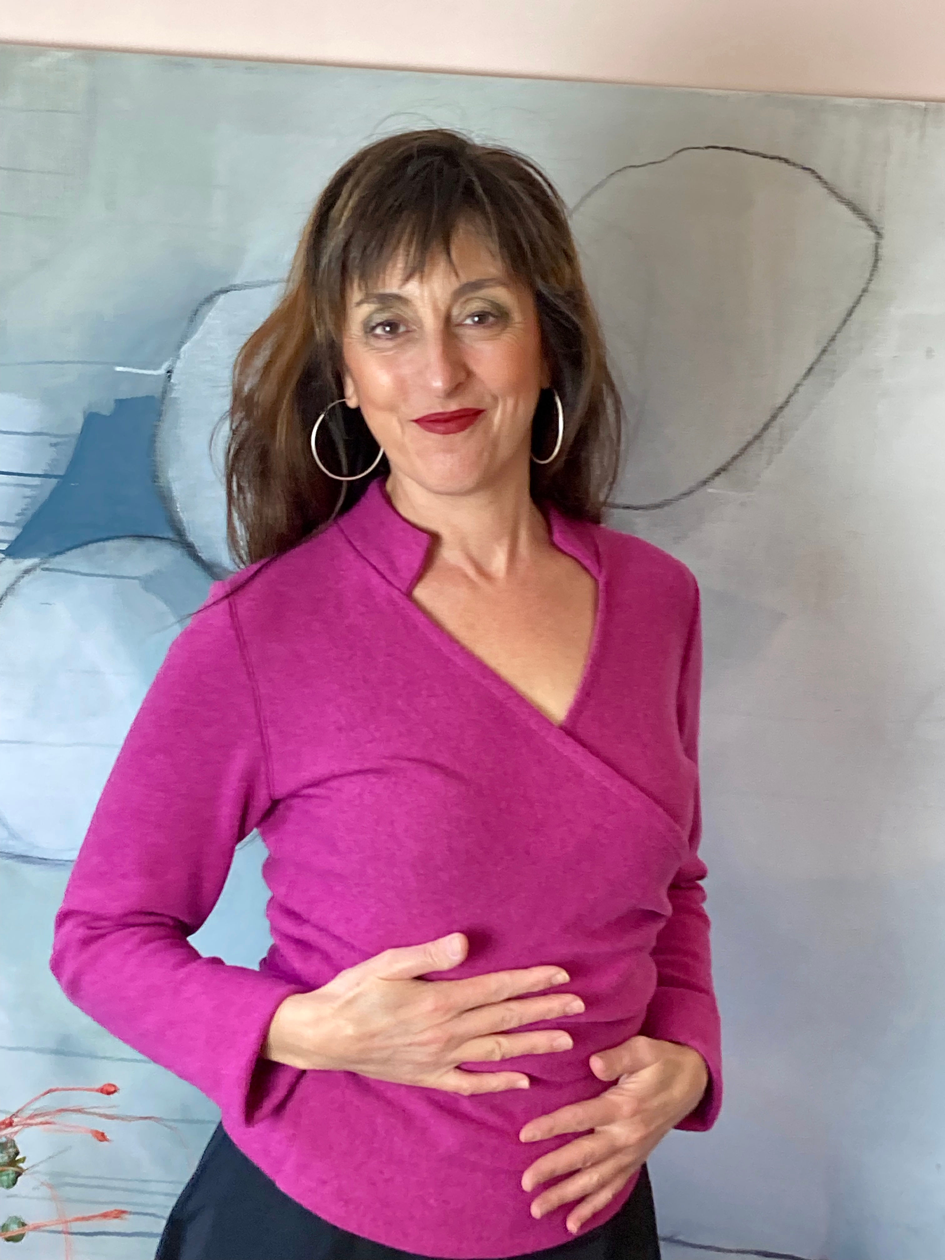 Venedig Wickel Pullover mit Stehkragen - 100% Merinowolle