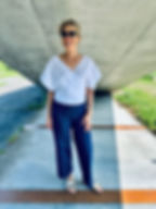 Miniaturbild: Hose Capri mit Pünktchen- High waist