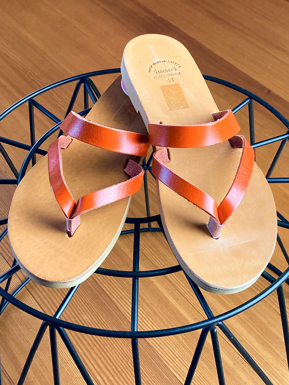 Miniaturbild: Leder Pantolette - Slipper - Zehentrenner