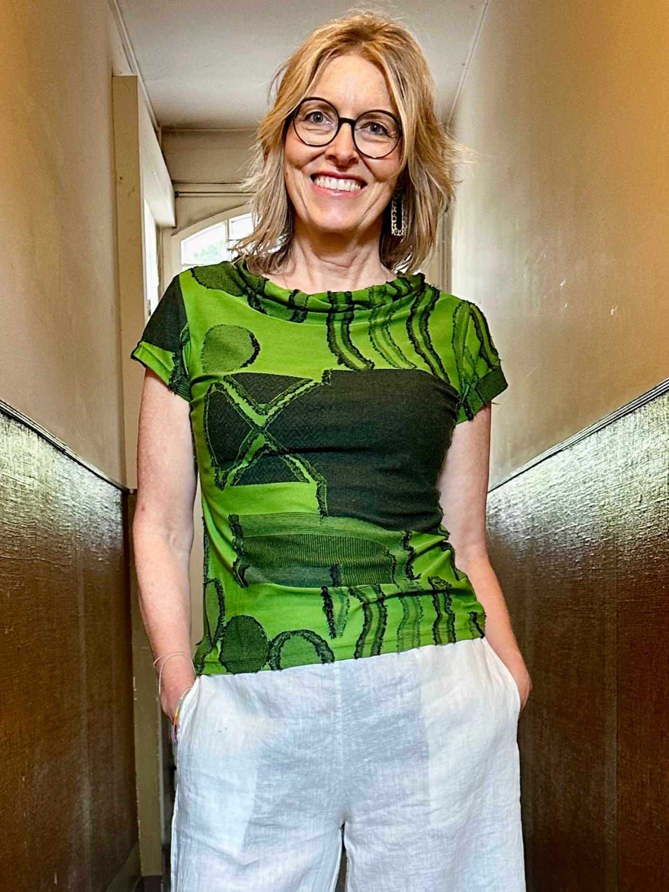 Shirt Carmelina - Viskose Jersey - mit Kurzarm