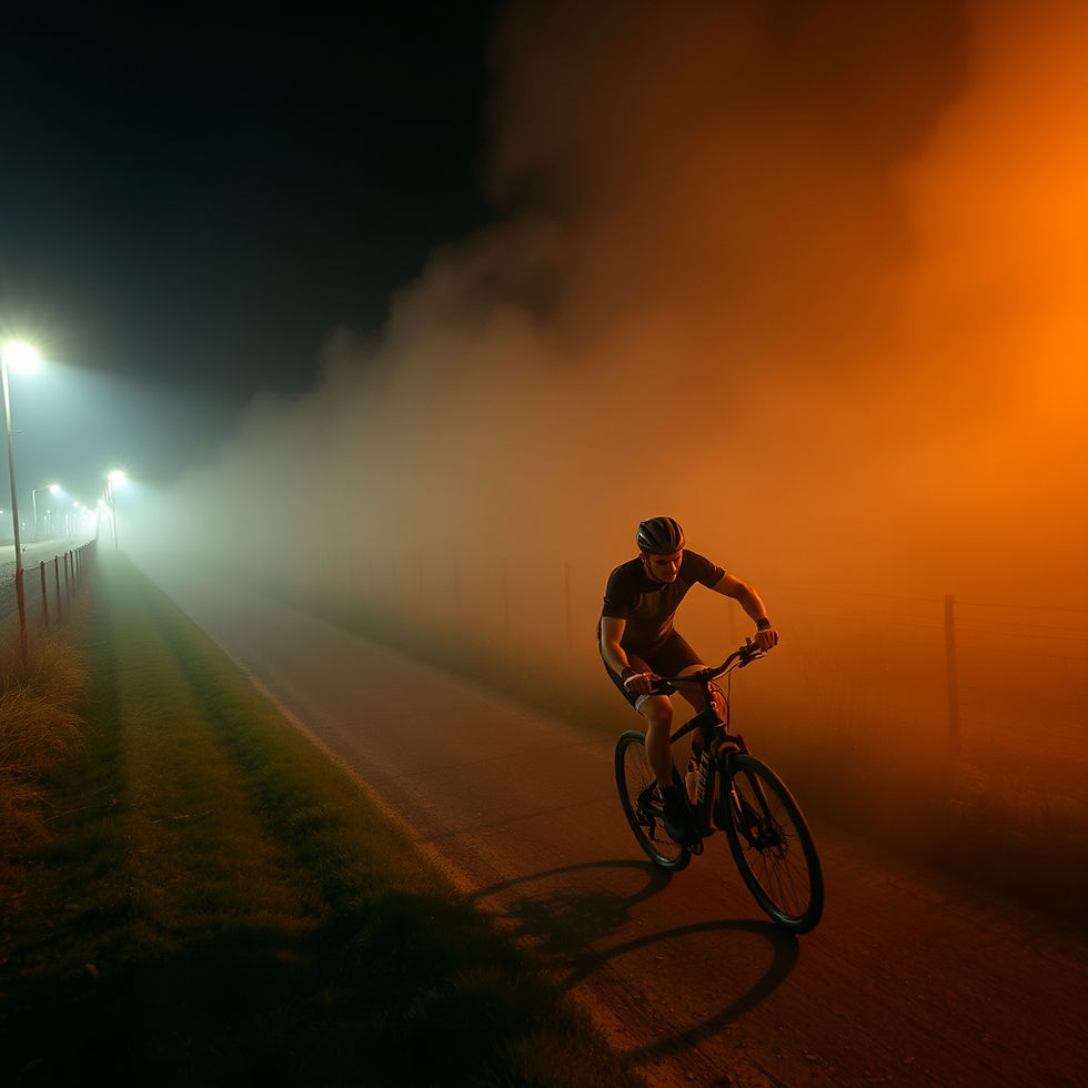 man die savonds fietst