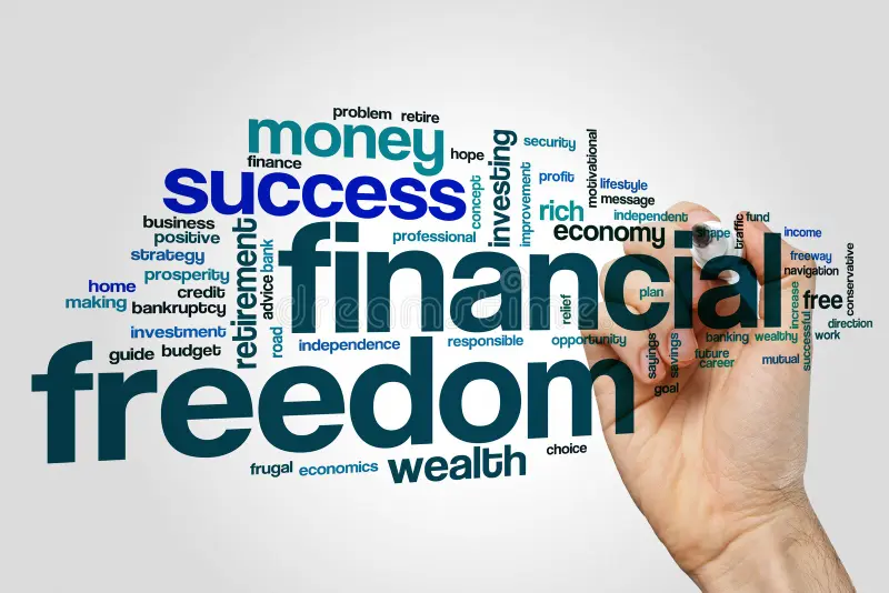 All the words aligned with financial freedom.