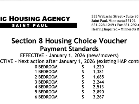 St. Paul Section 8 payment standards
