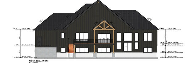 Timbers Hideaway model home back drawing