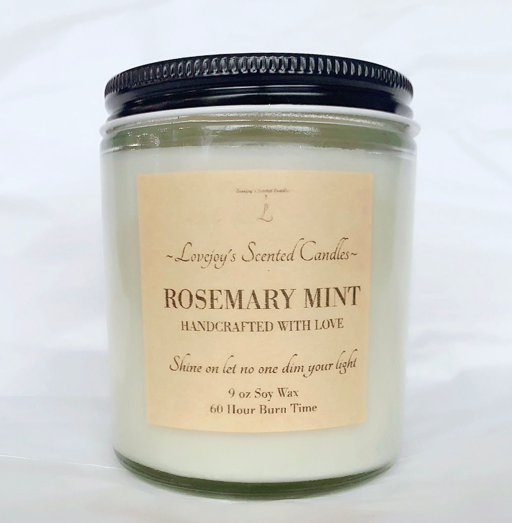 9 oz Rosemary Mint Soy Wax Candles