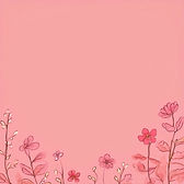 a lite warm pink background with small drawn flowers at the bottom of the image.jpg