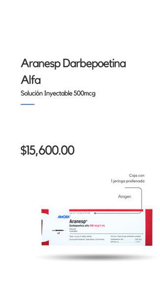 Aranesp Darbepoetina 500mg