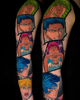 Tatuaj anime realizat de către Cătălin Soare, artist la SunTattoo Cluj-Napoca