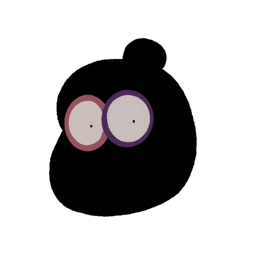 Image of Blue's head, different emotions of the character
