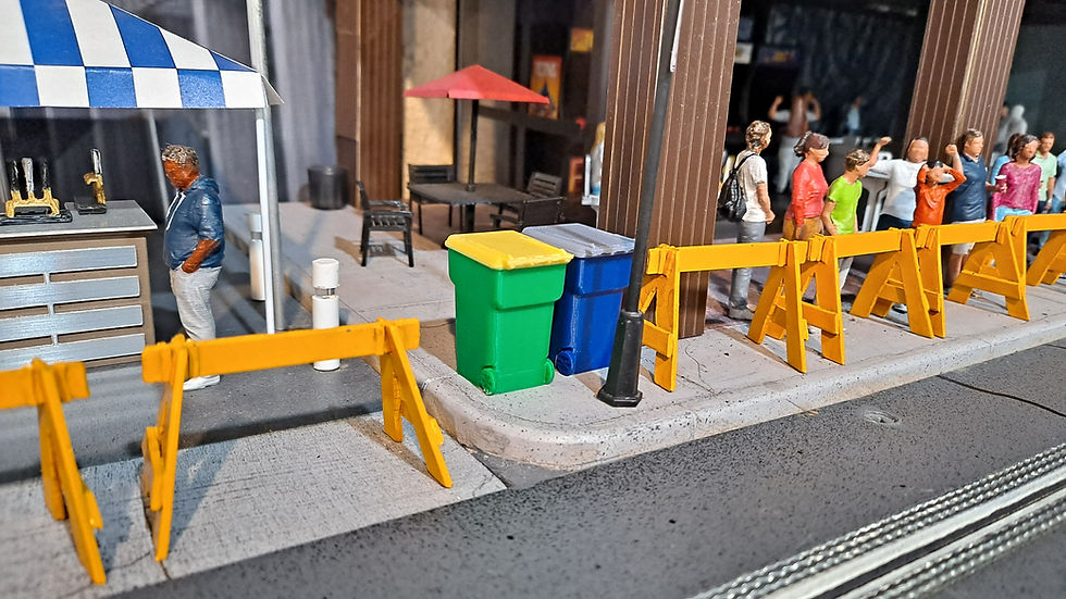 Thumbnail: 1/32 Scale Recycle and Garbage Carts- Set of 6