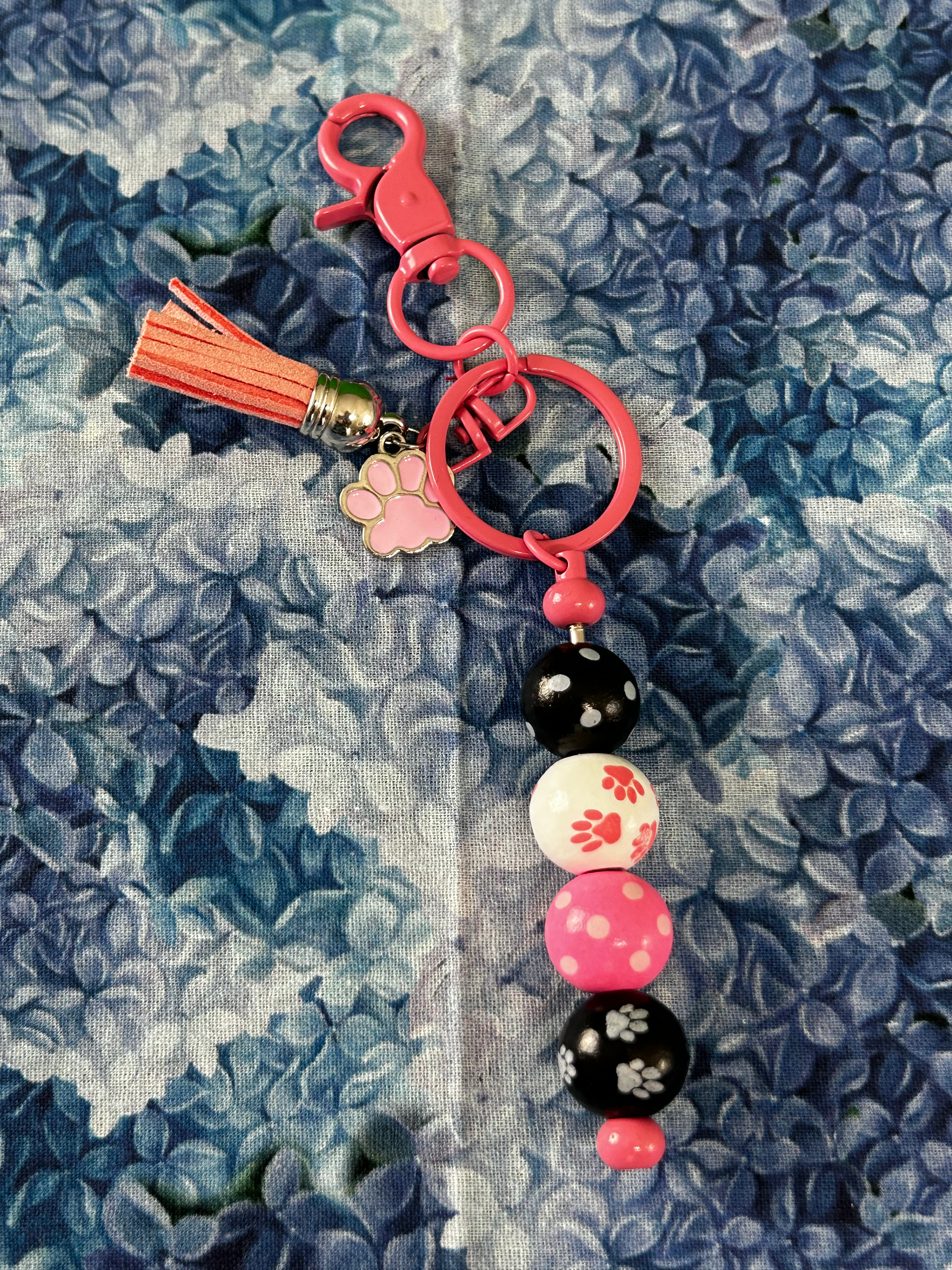 Pastel paws keychain