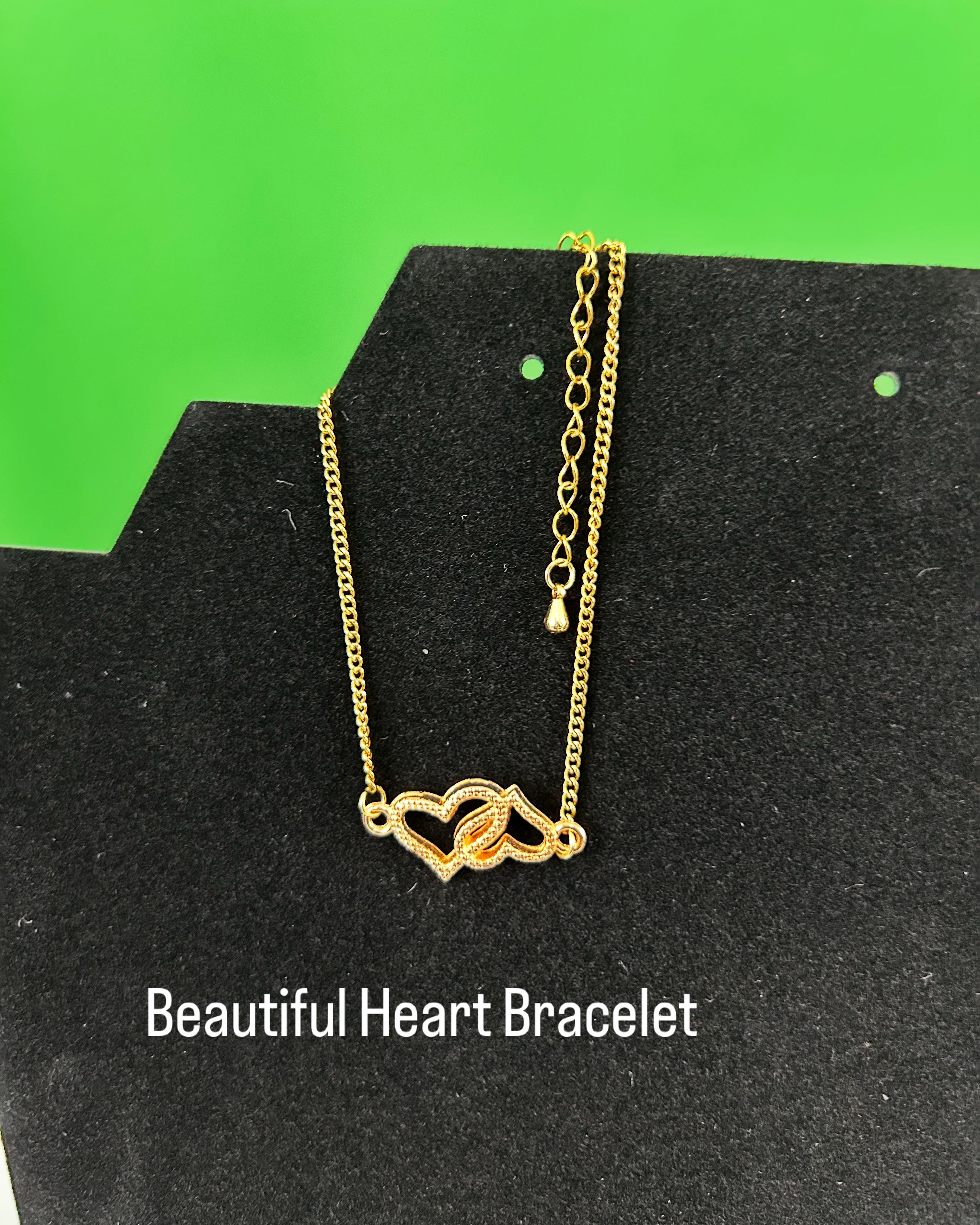 Adjustable Heart Charm Bracelet 