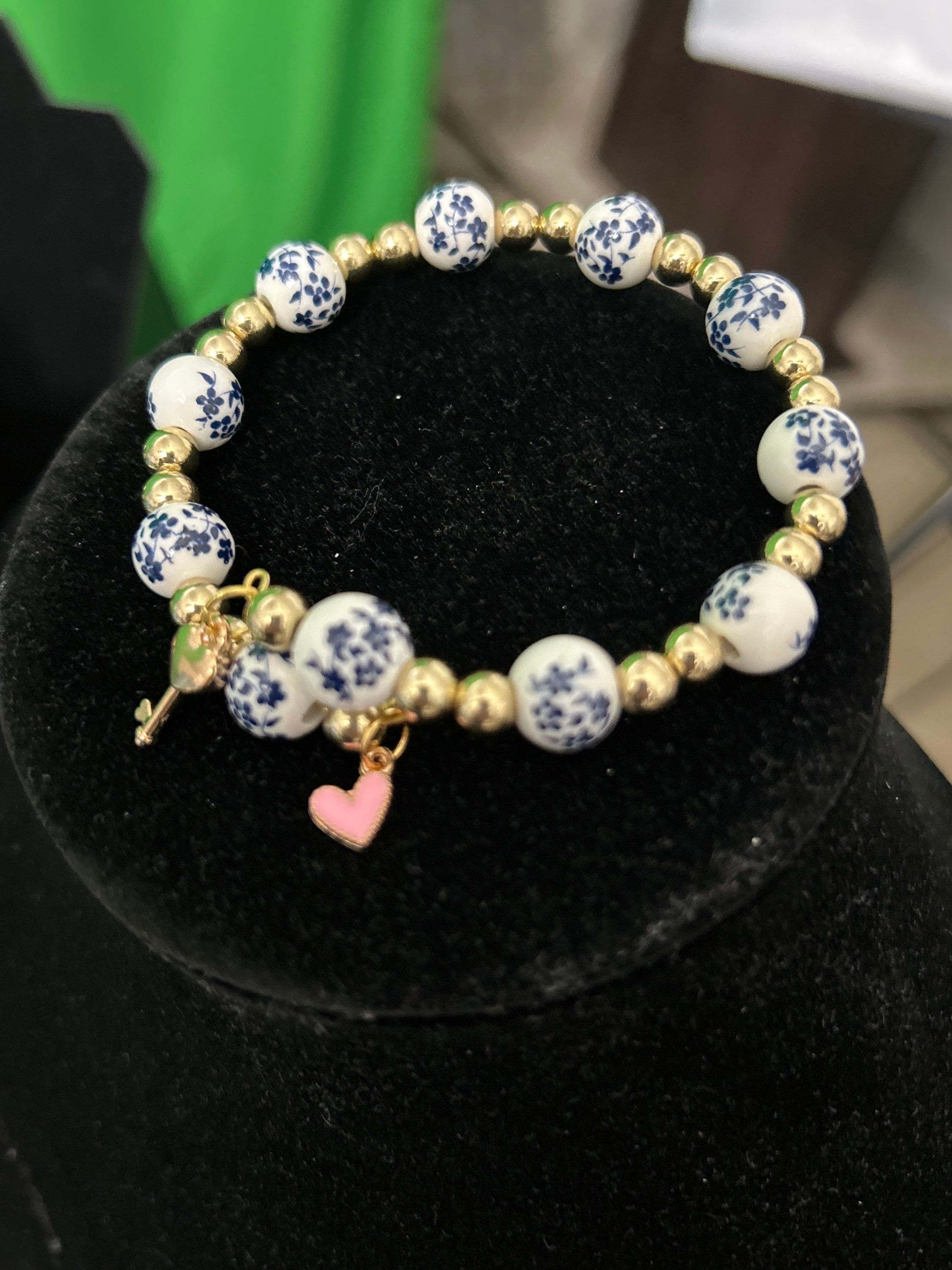 Blue Blossom Memory Bracelet 
