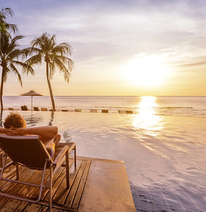 Relaxing at the beach