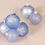 Miniaturebillede: Glas kugle lyseblå transparent snefnug 6 cm 5 stk. i æske
