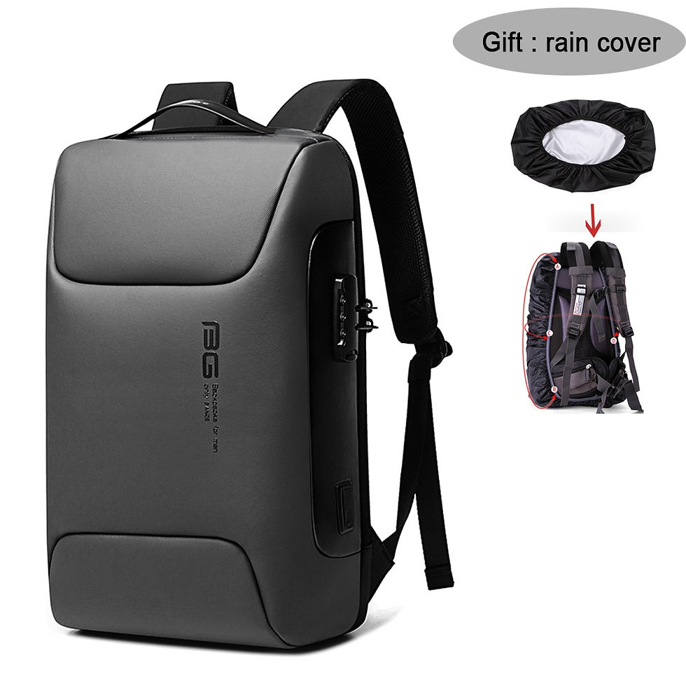 Men Anti-Theft Waterproof USB Charging Laptop Business Backpack