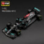 Mercedes formula 1 model car kit 1 43 f1 bburago top view