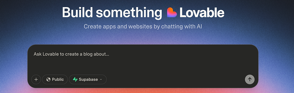 use lovable to build web based apps with vibe coding