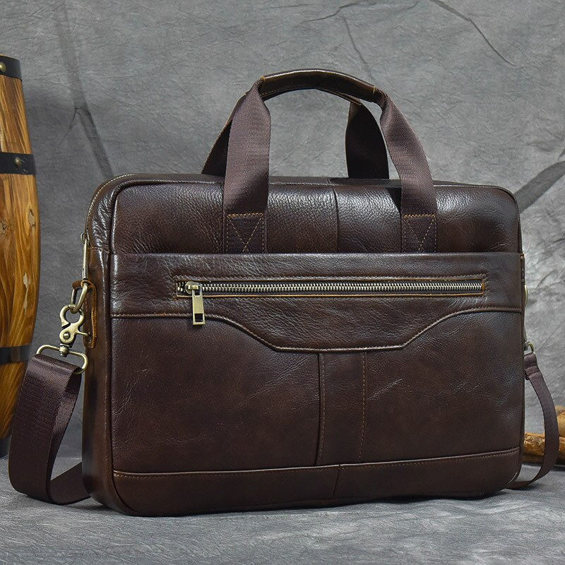 Men's Briefcases Genuine Leather Business Bag Lawyer Office Laptop Bag