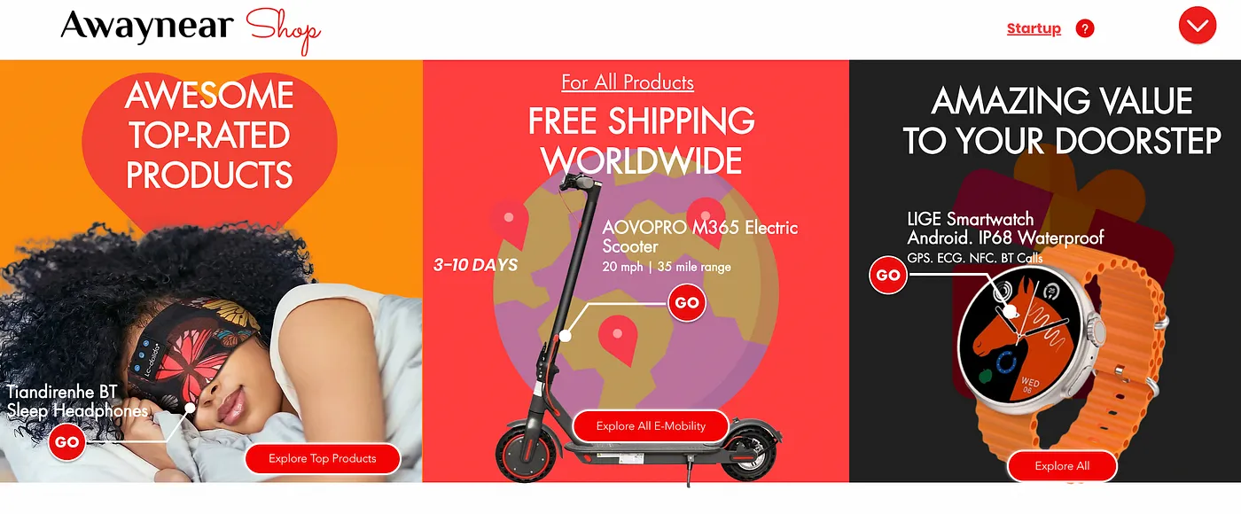 Awaynear shop technology and lifestyle product shop