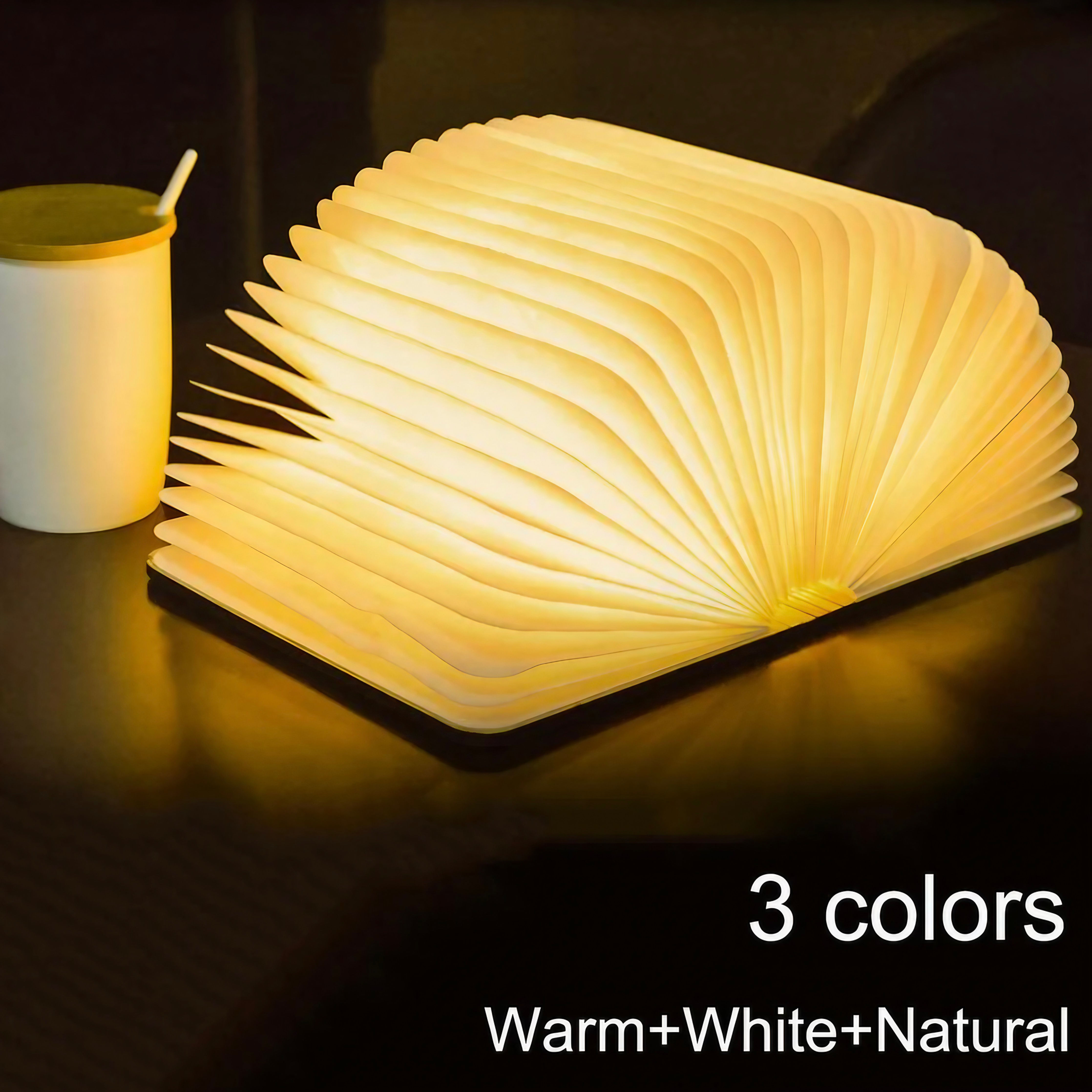 Unique Wooden Design: Portable 3D Creative LED Night Lamp for Stylish Decoration